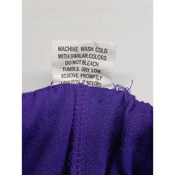 Purple Women Crushed Velvet Velour Pants Purple Sz 1X Pull On Elastic Waist - Picture 5 of 5